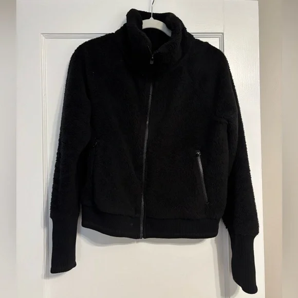Athleta Tugga Sherpa Jacket in Black - Picture 2 of 3